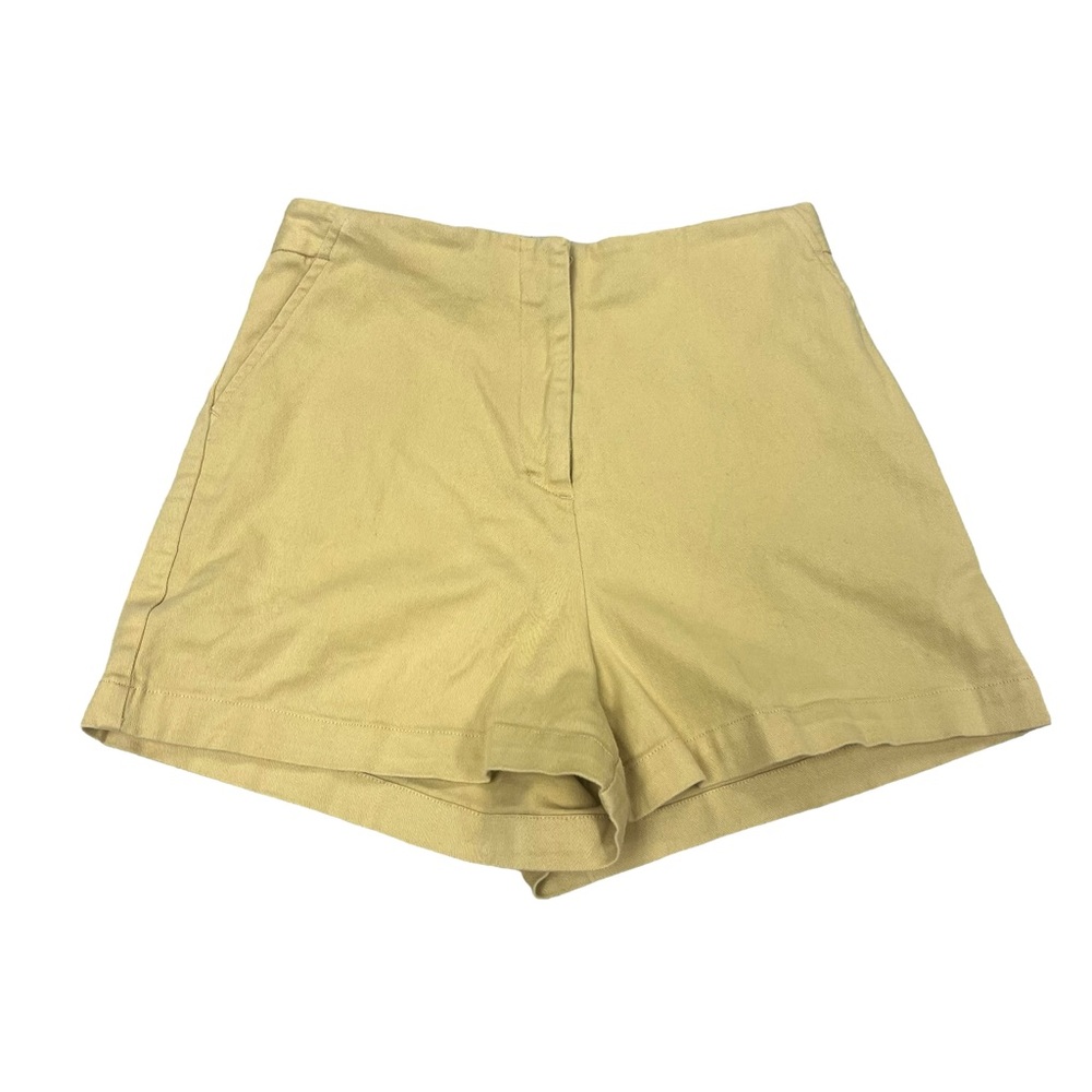 Vintage Esprit Yellow High Waisted Stretchy Shorts Size 3/4